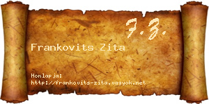 Frankovits Zita névjegykártya